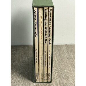 Vintage 1960s Set Of 4 OUTDOOR LIFE SKILL BOOKS Hunting, Photography, & Camping